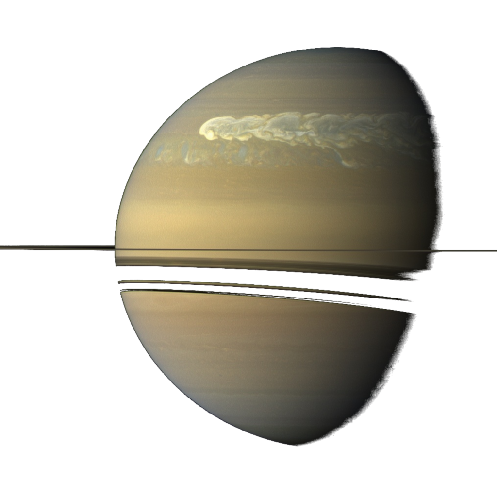 Saturn and its moons