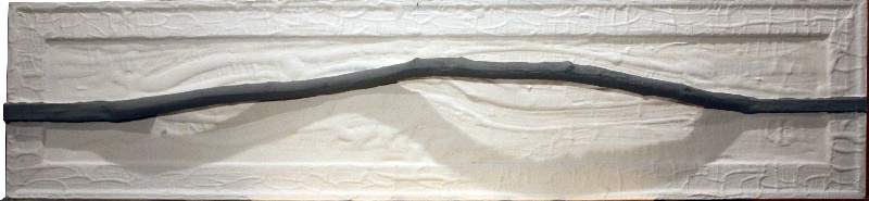 Grey stake on white
